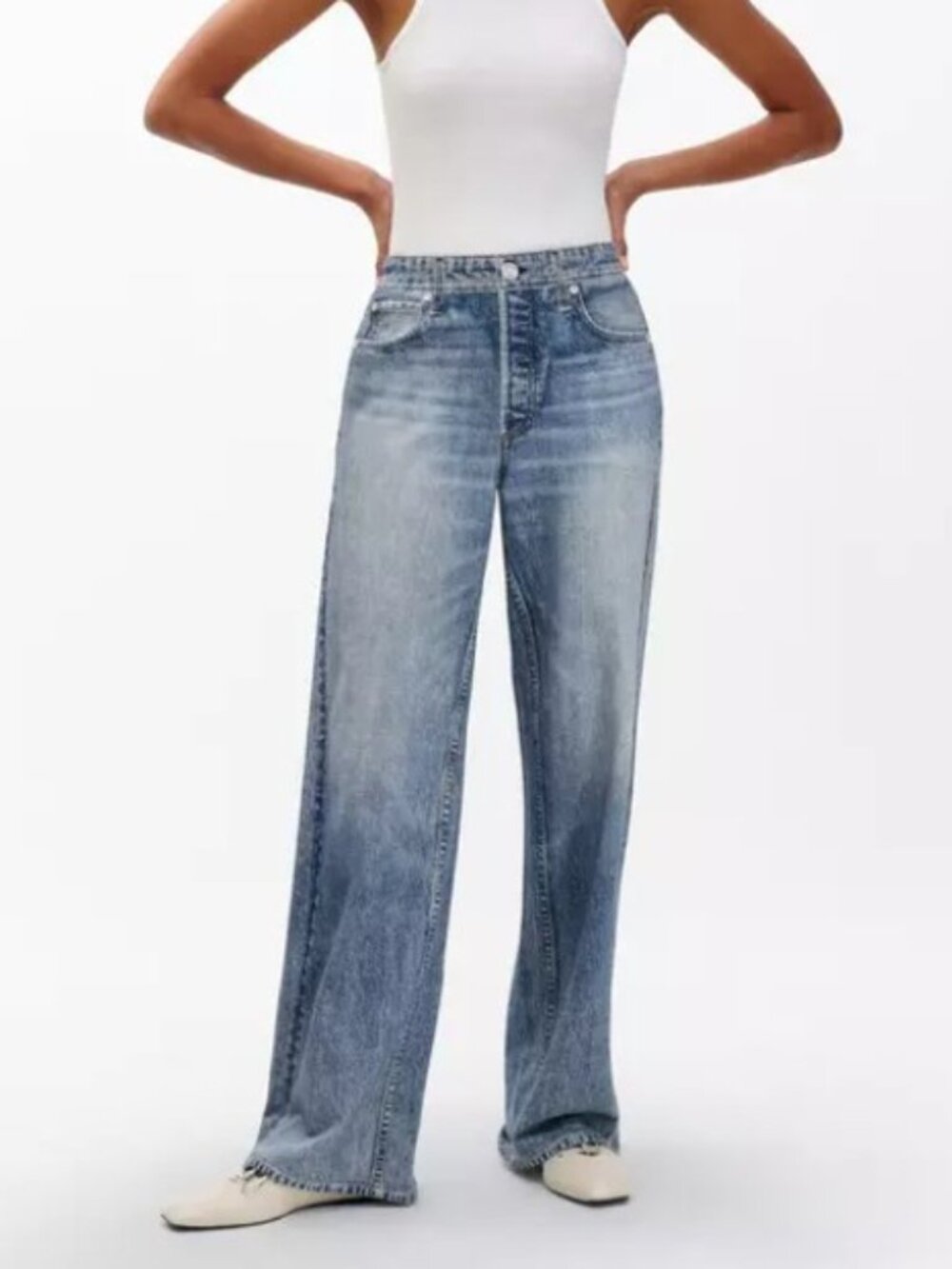 Rag and Bone- Miramar Wide Leg Sweat Pant Jean